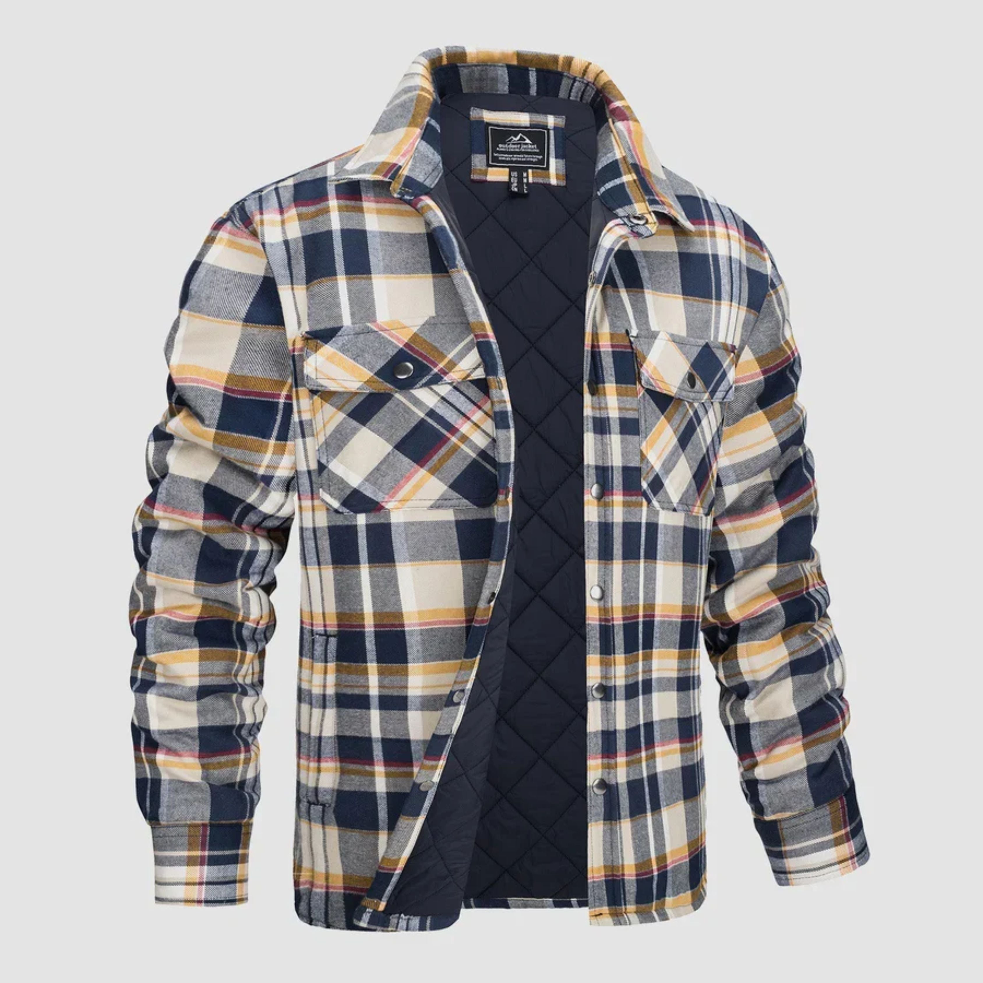 Plaid Jacket | Buttoned Up | Shirt Jacket | Quilted Jacket | Men's Flannel Jacket 