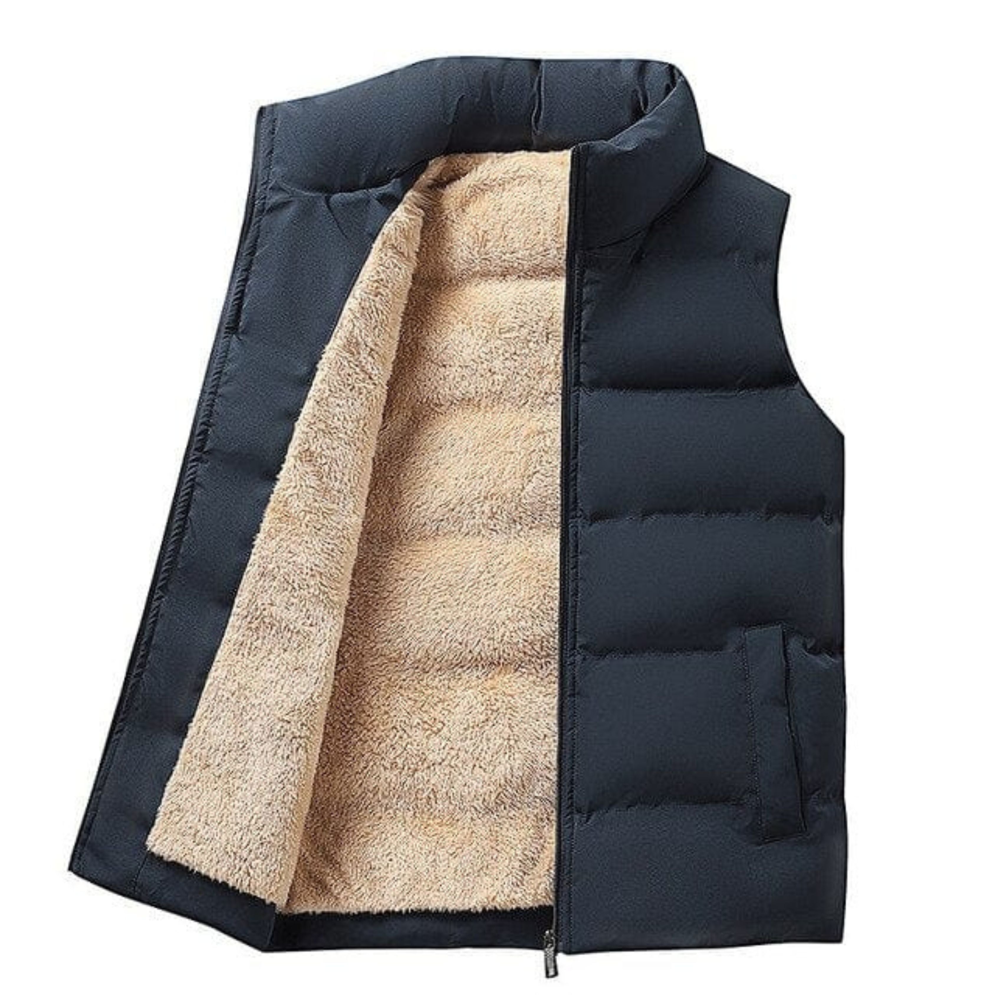 Padded Gilet - Men's Sleeveless Fleece Lined Puffer Vest Bodywarmer