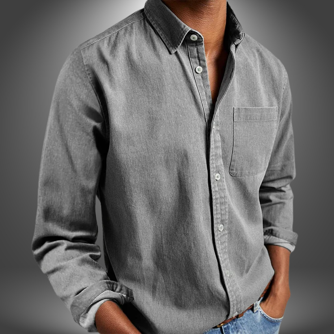 Denim Shirt | Long Sleeve | Regular Fit | Button-Up Shirt | Men's Shirts