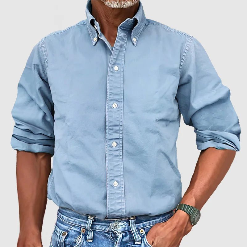 Long Sleeve Shirt - Casual - Collared - Button-Up Shirt - Men's Shirts