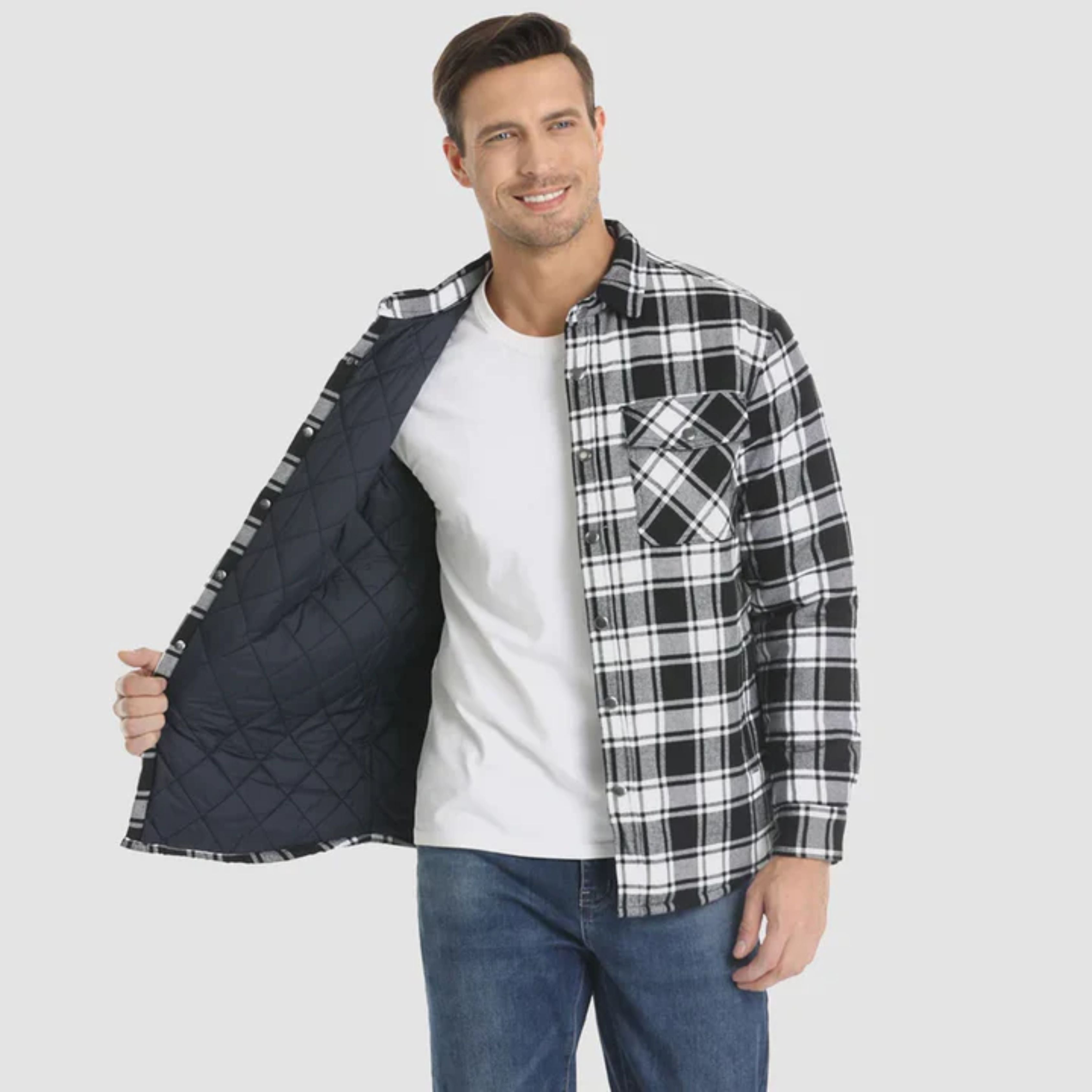 Plaid Jacket | Buttoned Up | Shirt Jacket | Quilted Jacket | Men's Flannel Jacket 