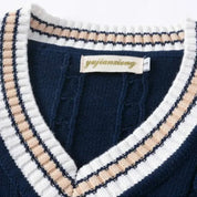 Sweater Vest - Men's Sleeveless V-Neck Pullover Knitted Vest