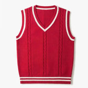 Sweater Vest - Men's Sleeveless V-Neck Pullover Knitted Vest