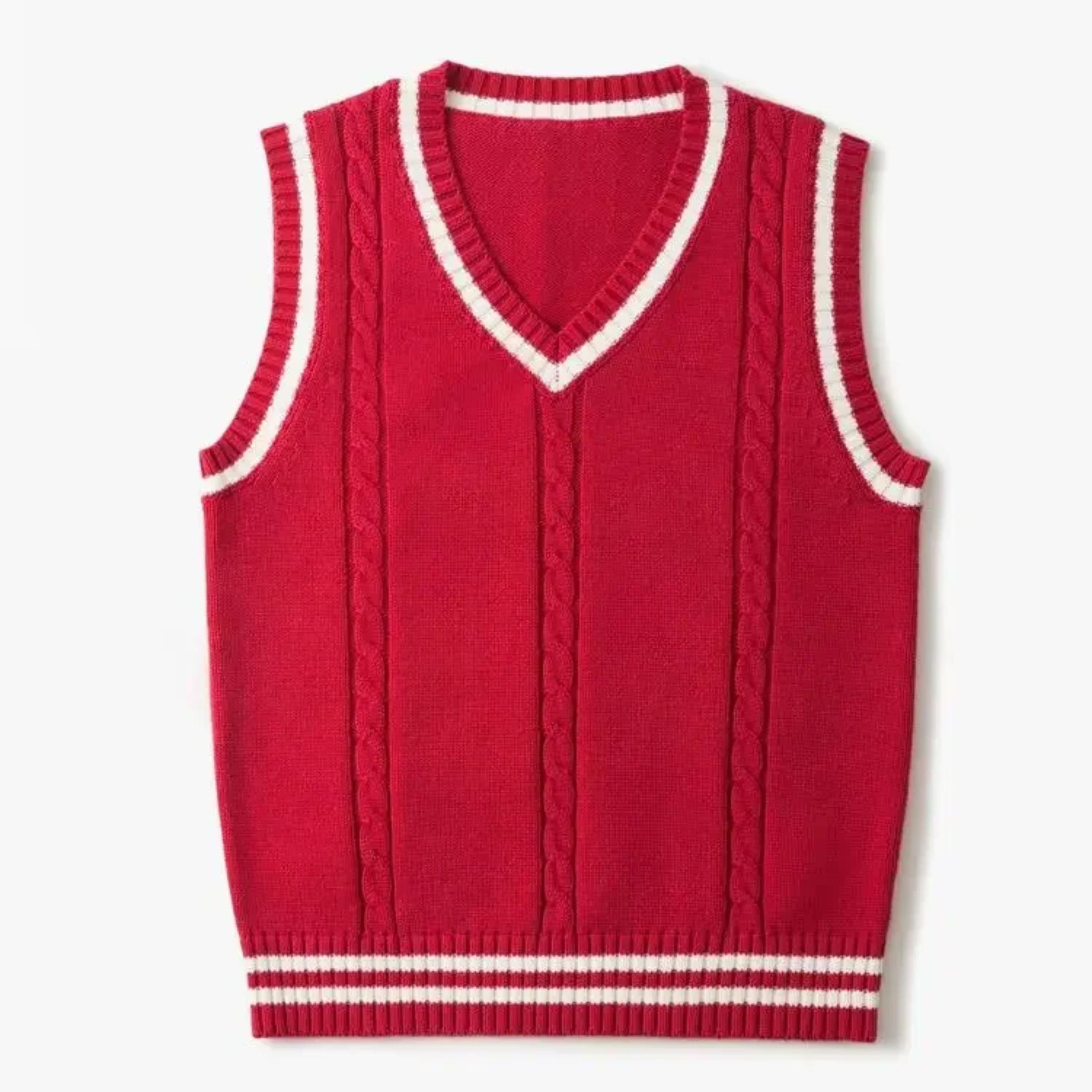 Sweater Vest - Men's Sleeveless V-Neck Pullover Knitted Vest