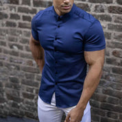 Short Sleeve Dress Shirt - Button-Up - Collared - Short Sleeve Shirt - Men's Shirts