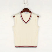 Sweater Vest - Men's Sleeveless V-Neck Pullover Knitted Vest