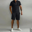 Shorts and Tshirt Set | Quarter Zip | Polo Shirt | Two-Piece Set | Men's Summer Clothes