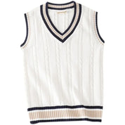Sweater Vest - Men's Sleeveless V-Neck Pullover Knitted Vest