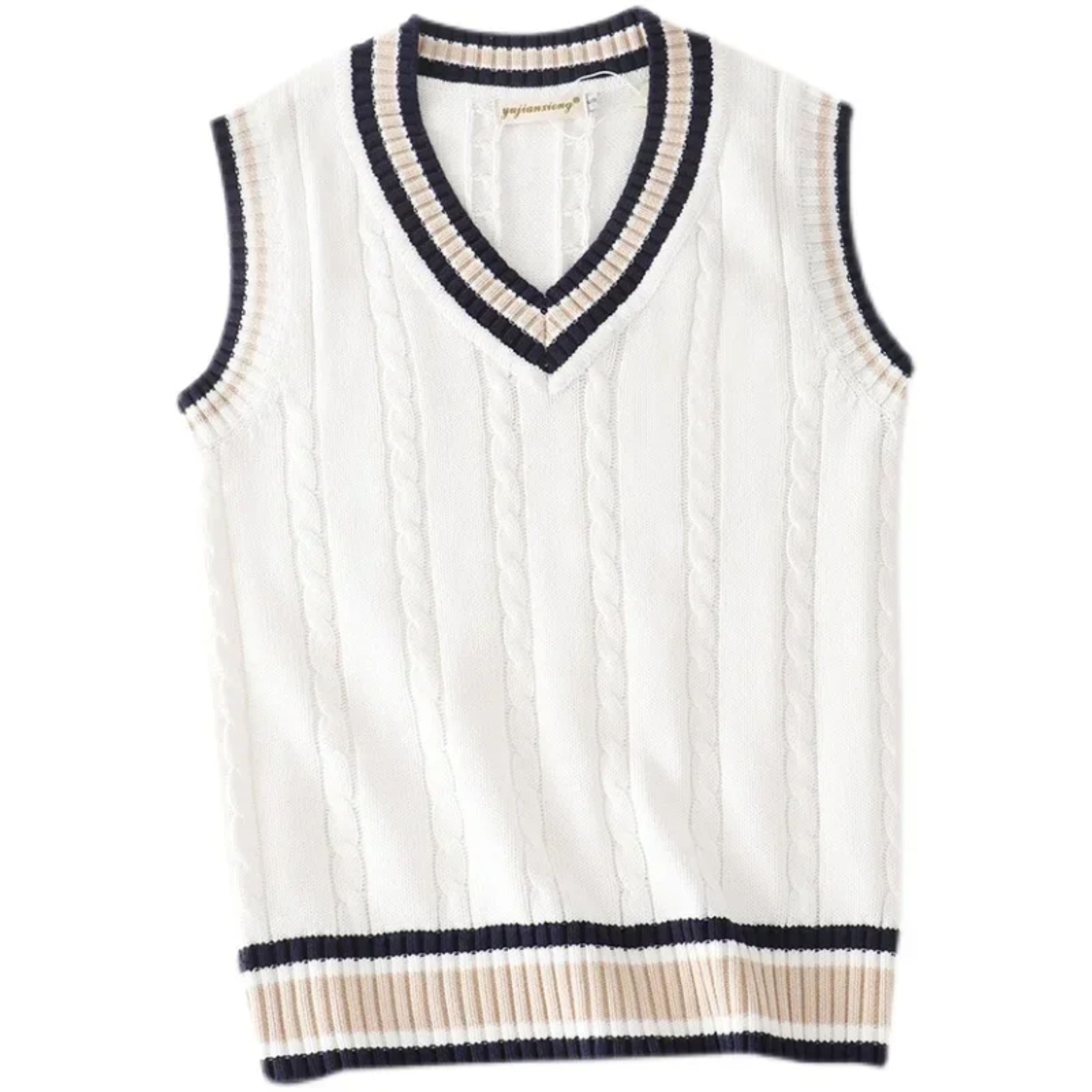 Sweater Vest - Men's Sleeveless V-Neck Pullover Knitted Vest