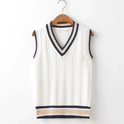 Sweater Vest - Men's Sleeveless V-Neck Pullover Knitted Vest