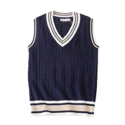 Sweater Vest - Men's Sleeveless V-Neck Pullover Knitted Vest