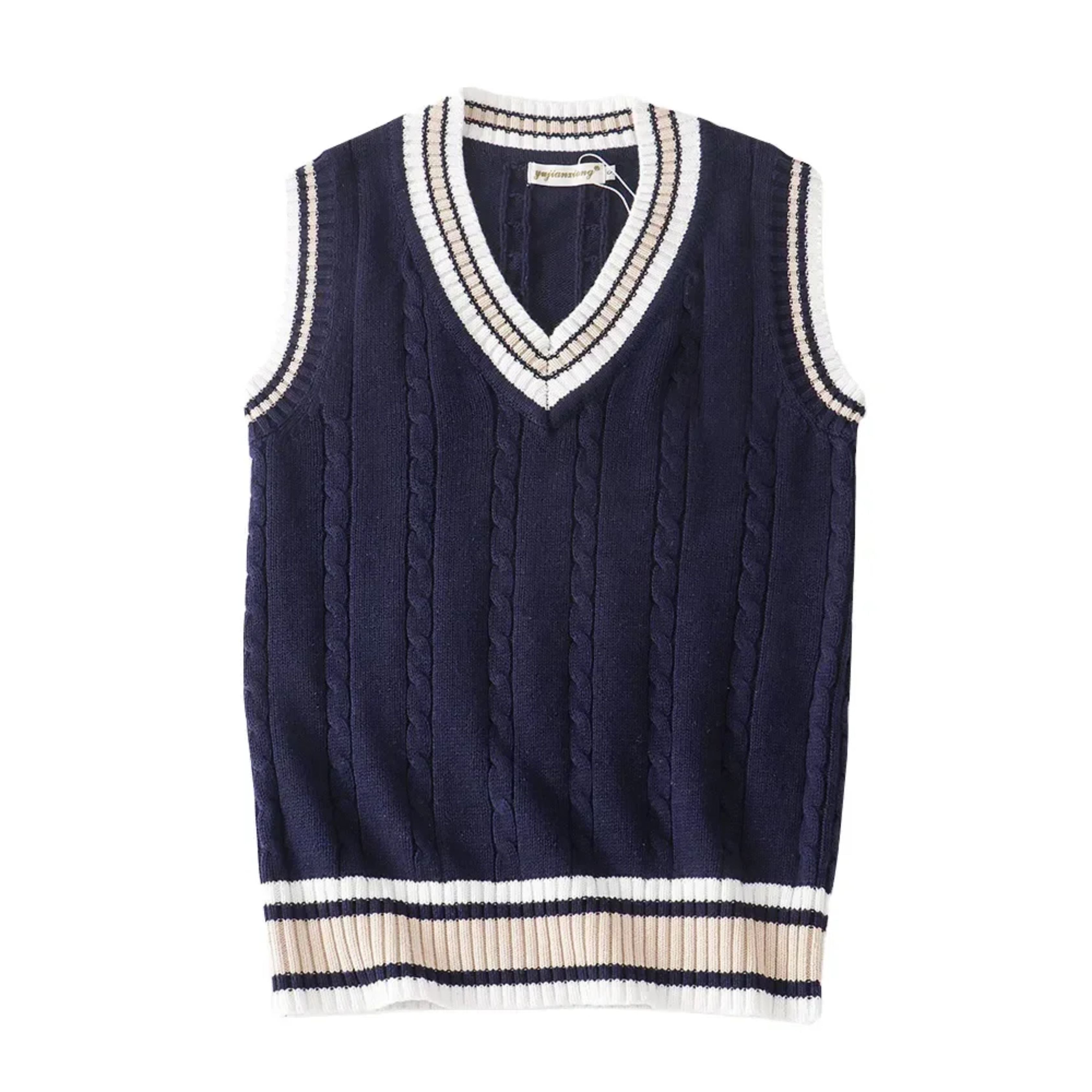 Sweater Vest - Men's Sleeveless V-Neck Pullover Knitted Vest