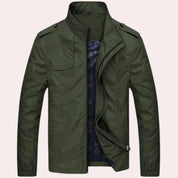 Windproof Jacket - Men's Casual Zip-Up Short Trench Jacket