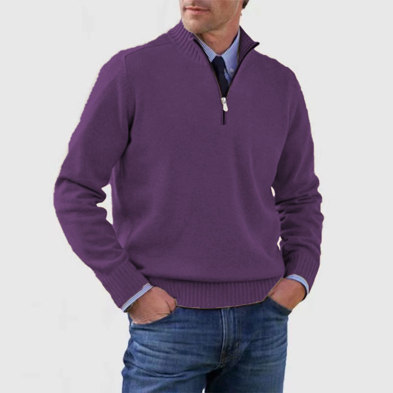 Men's Half Zip Pullover | Knitted | Long Sleeve | Quarter Zip Jumper | Men's Quarter Zip Sweaters