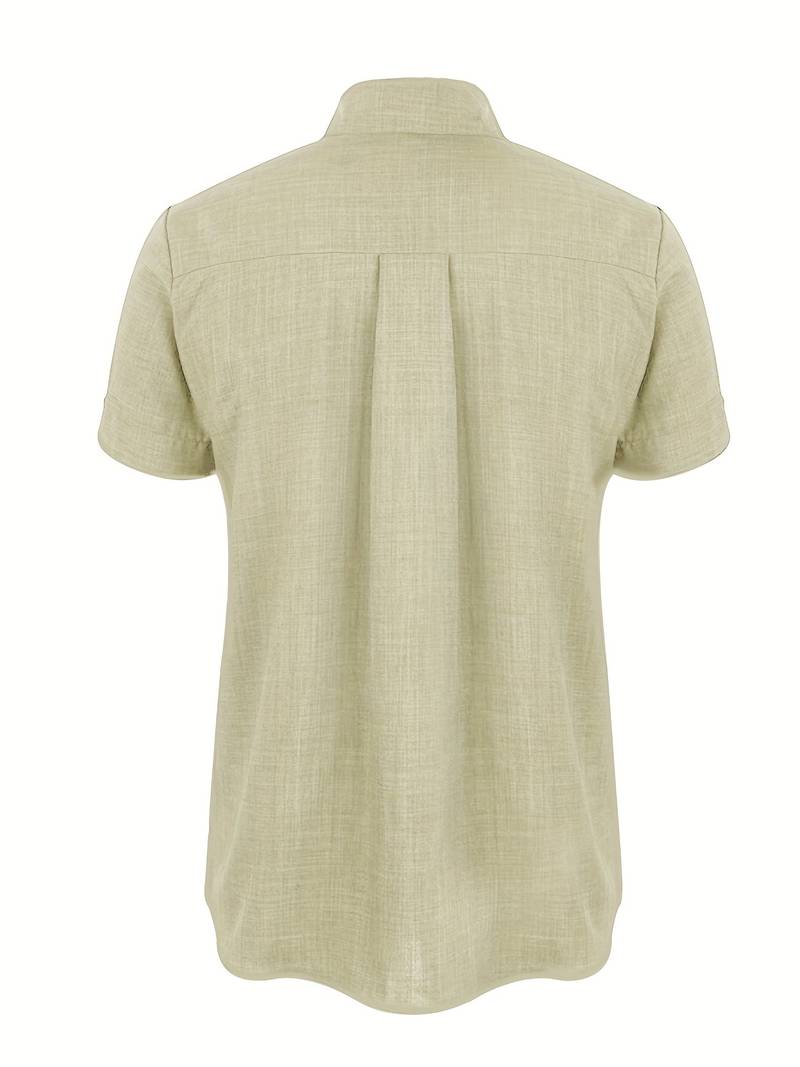 Short Sleeve Shirt - Men's Lightweight Collared Button-Up Shirt