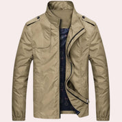 Windproof Jacket - Men's Casual Zip-Up Short Trench Jacket
