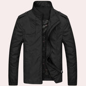 Windproof Jacket - Men's Casual Zip-Up Short Trench Jacket