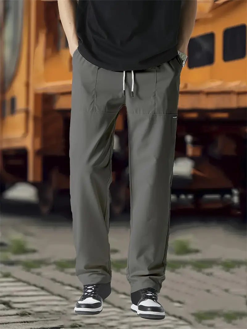 Track Pants | Drawstring | Leisure | Straight Leg Pants | Men's Trousers
