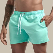 Swim Shorts - Elastic Waist - Quick Dry - Guys Swim Trunks - Men's Swimwear
