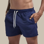 Swim Shorts - Elastic Waist - Quick Dry - Guys Swim Trunks - Men's Swimwear