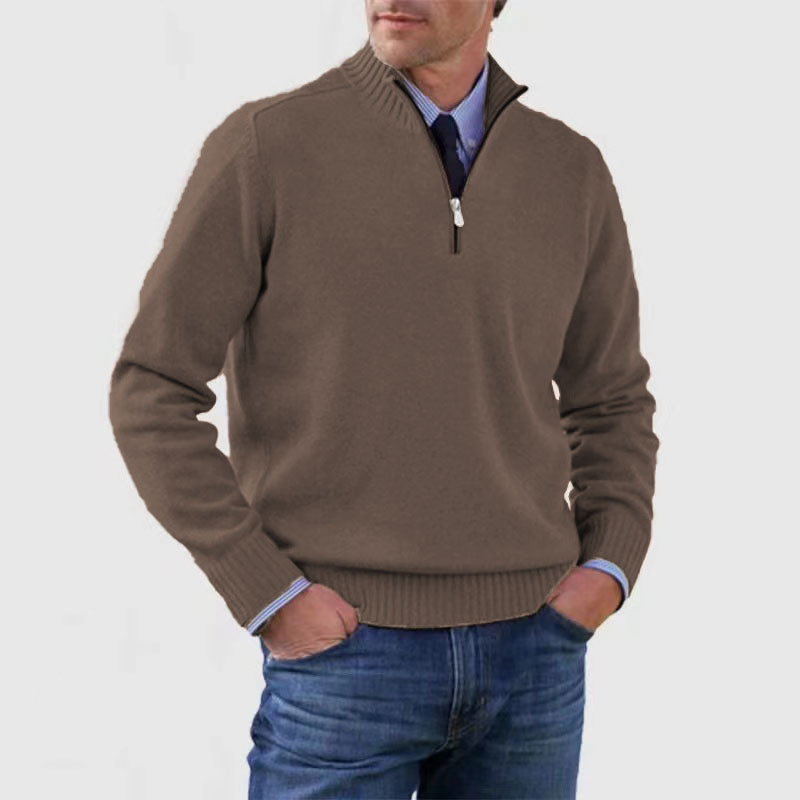 Men's Half Zip Pullover | Knitted | Long Sleeve | Quarter Zip Jumper | Men's Quarter Zip Sweaters