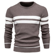 Men's Jumper - Round Neck - Striped - Knitted Sweater - Men's Clothing