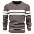 Men's Jumper - Round Neck - Striped - Knitted Sweater - Men's Clothing