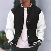 Varsity Jacket - Men's Casual Button-Up Baseball Bomber jacket