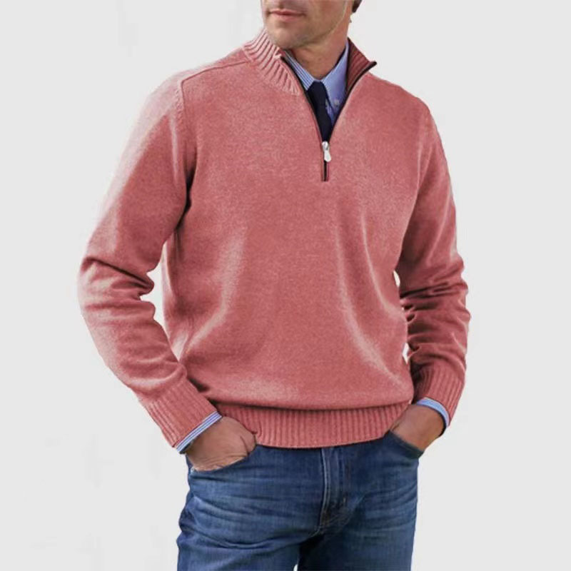 Men's Half Zip Pullover | Knitted | Long Sleeve | Quarter Zip Jumper | Men's Quarter Zip Sweaters