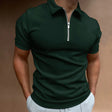 Collared T-Shirt | Quarter Zip | Short Sleeve | Zipped Polo Shirt | Men's Polo Shirts