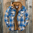 Plaid Jacket - Men's Quilted Liner Hooded Autumn Jacket
