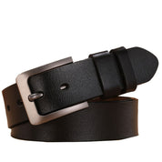 Leather Belt - Men's Brown and Black Dress Buckle Belt