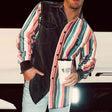 Button-Up Shirt - Long Sleeve - Striped - Retro Shirt - Men's Shirt