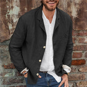 Linen Blazer - Casual - Single Breasted - Linen Jacket - Men's Blazer