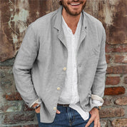 Linen Blazer - Casual - Single Breasted - Linen Jacket - Men's Blazer