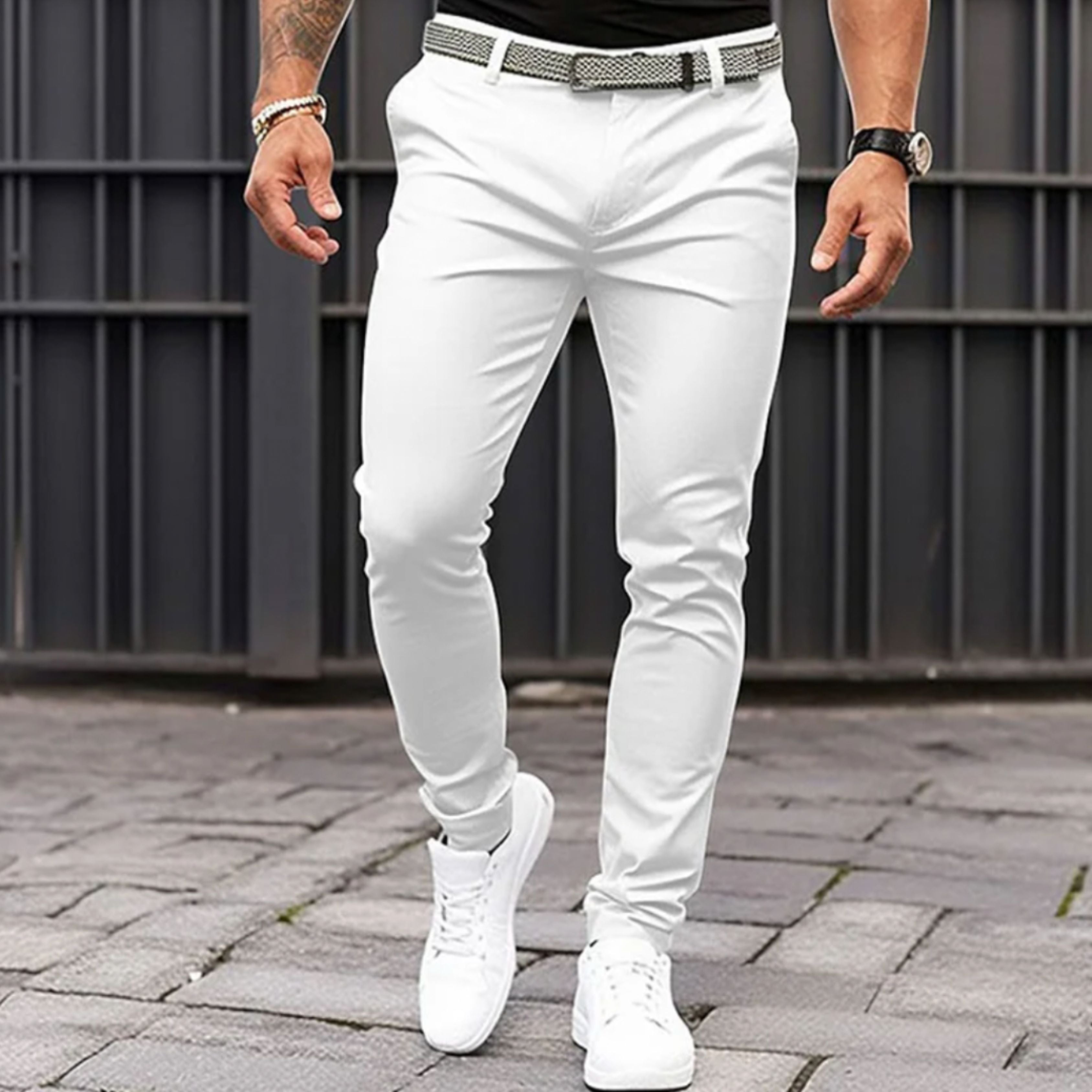 Skinny Chinos | Stretch | Slim Fit | Chino Pants | Men's Trousers