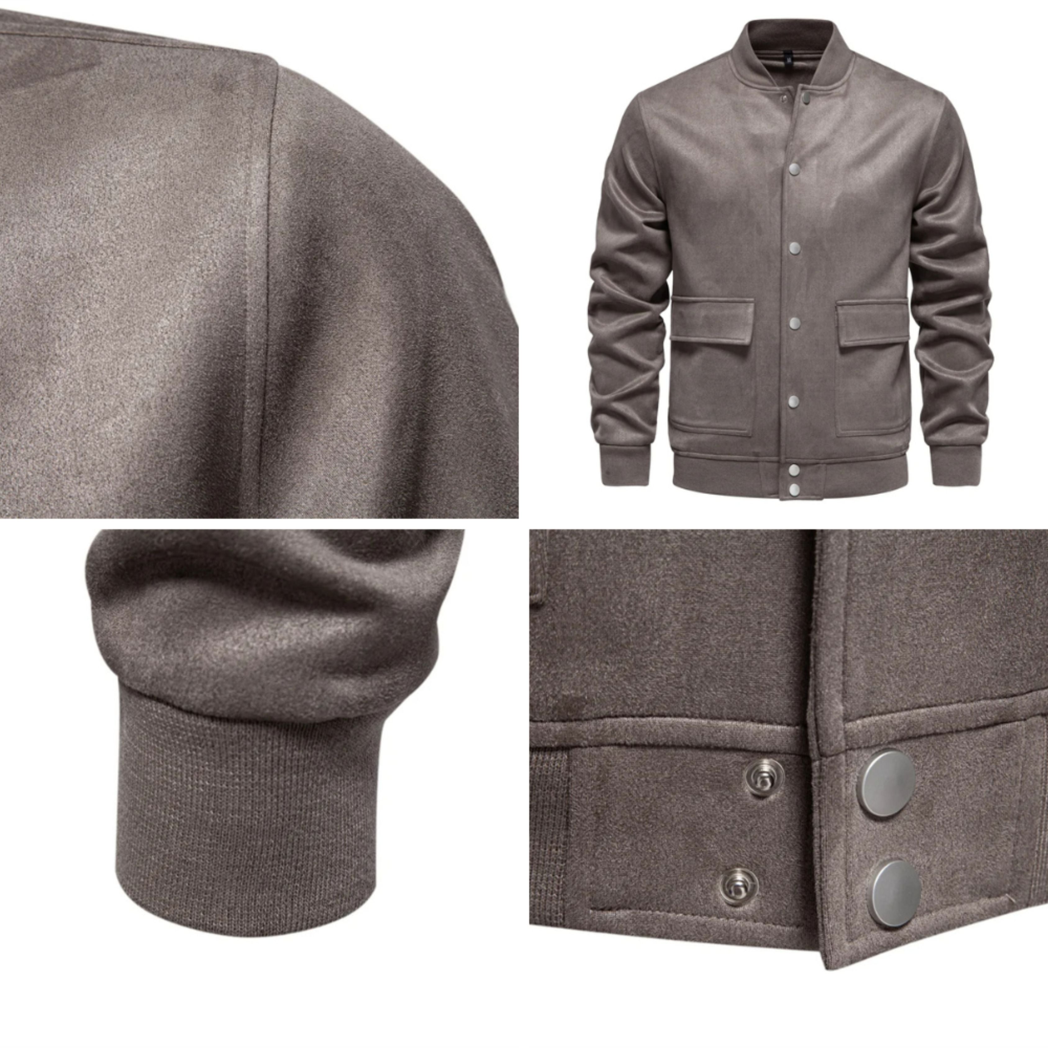 Suede Jacket - Button-Up - Thin - Casual Jacket - Men's Jacket