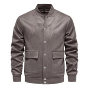 Suede Jacket - Button-Up - Thin - Casual Jacket - Men's Jacket