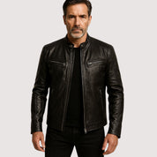 Leatherette Jacket - Regular Fit - Vegan Leather - Biker Jacket - Men's Leather Jacket