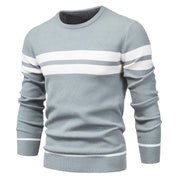 Men's Jumper - Round Neck - Striped - Knitted Sweater - Men's Clothing