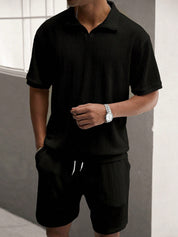 Shirt & Shorts Set - Men's Short Sleeve Two-Piece Set for Summer