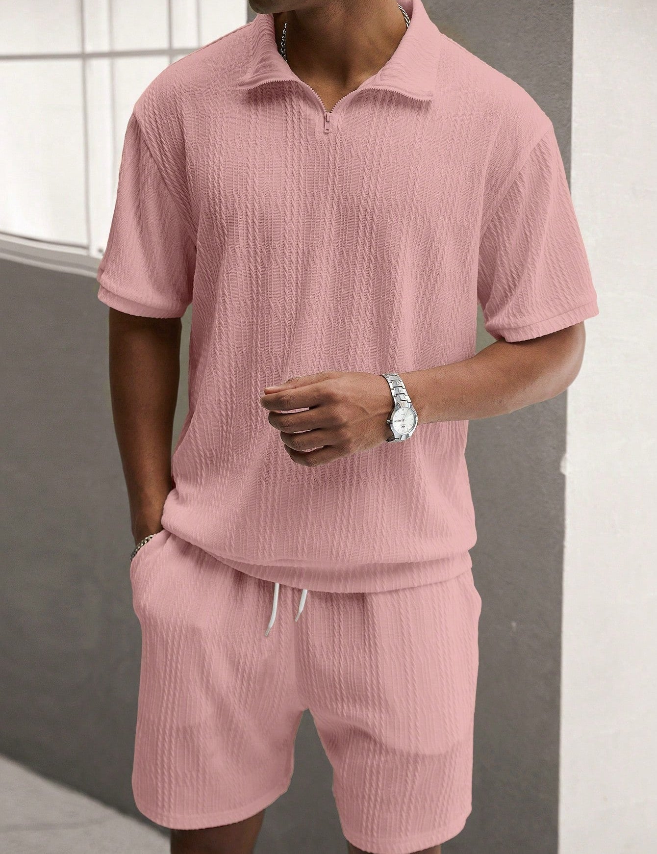 Shirt & Shorts Set - Men's Short Sleeve Two-Piece Set for Summer