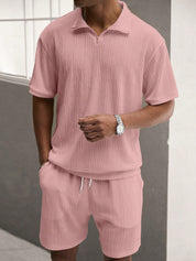 Shirt & Shorts Set - Men's Short Sleeve Two-Piece Set for Summer