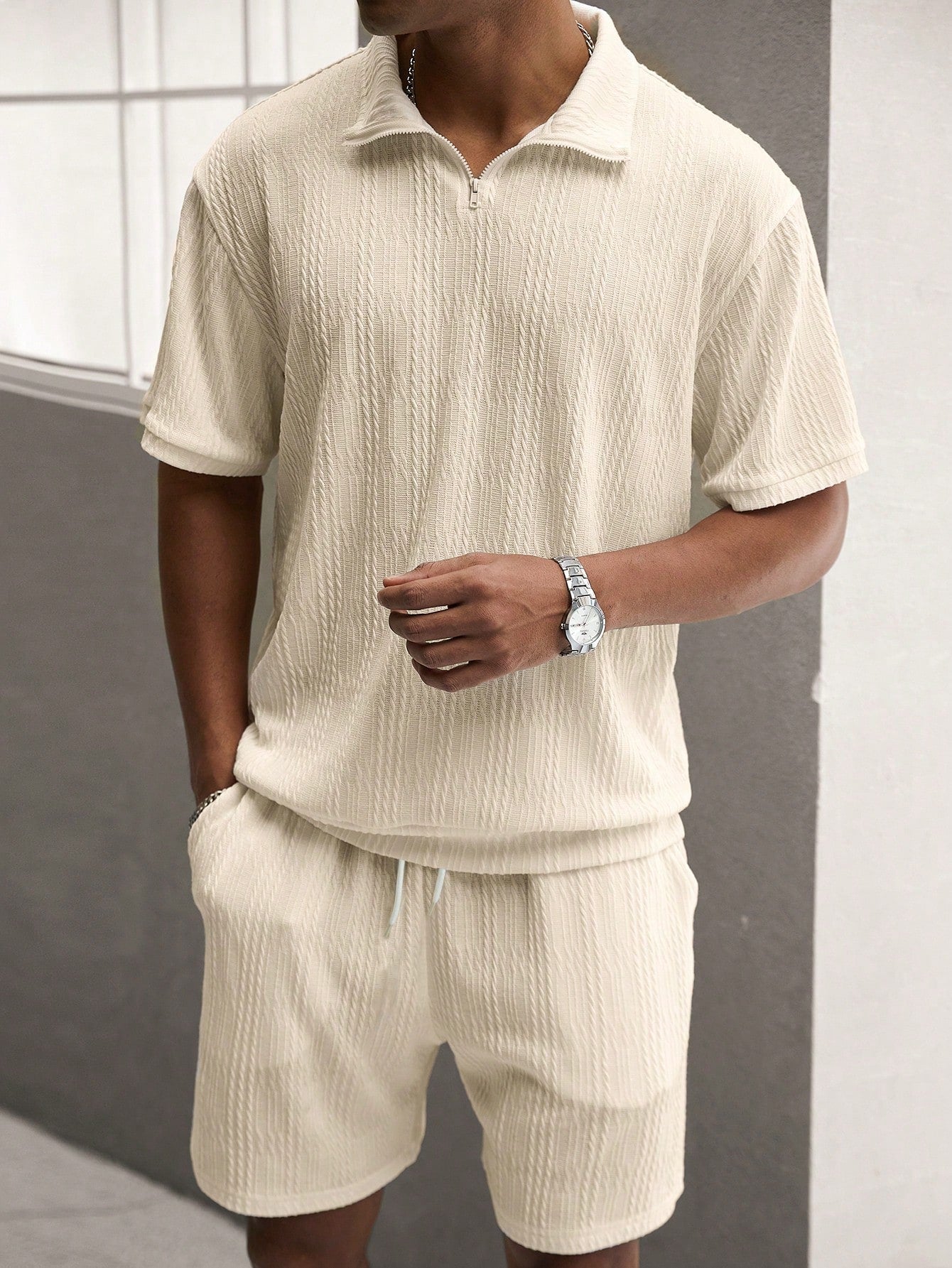 Shirt & Shorts Set - Men's Short Sleeve Two-Piece Set for Summer