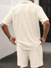 Shirt & Shorts Set - Men's Short Sleeve Two-Piece Set for Summer