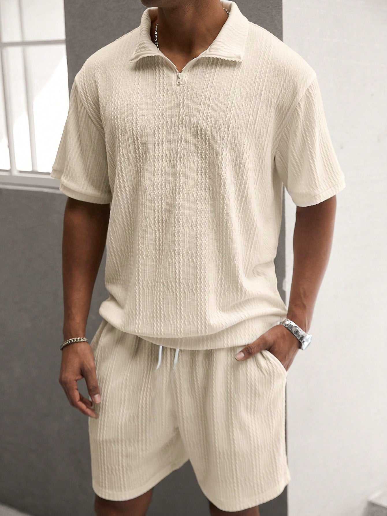 Shirt & Shorts Set - Men's Short Sleeve Two-Piece Set for Summer