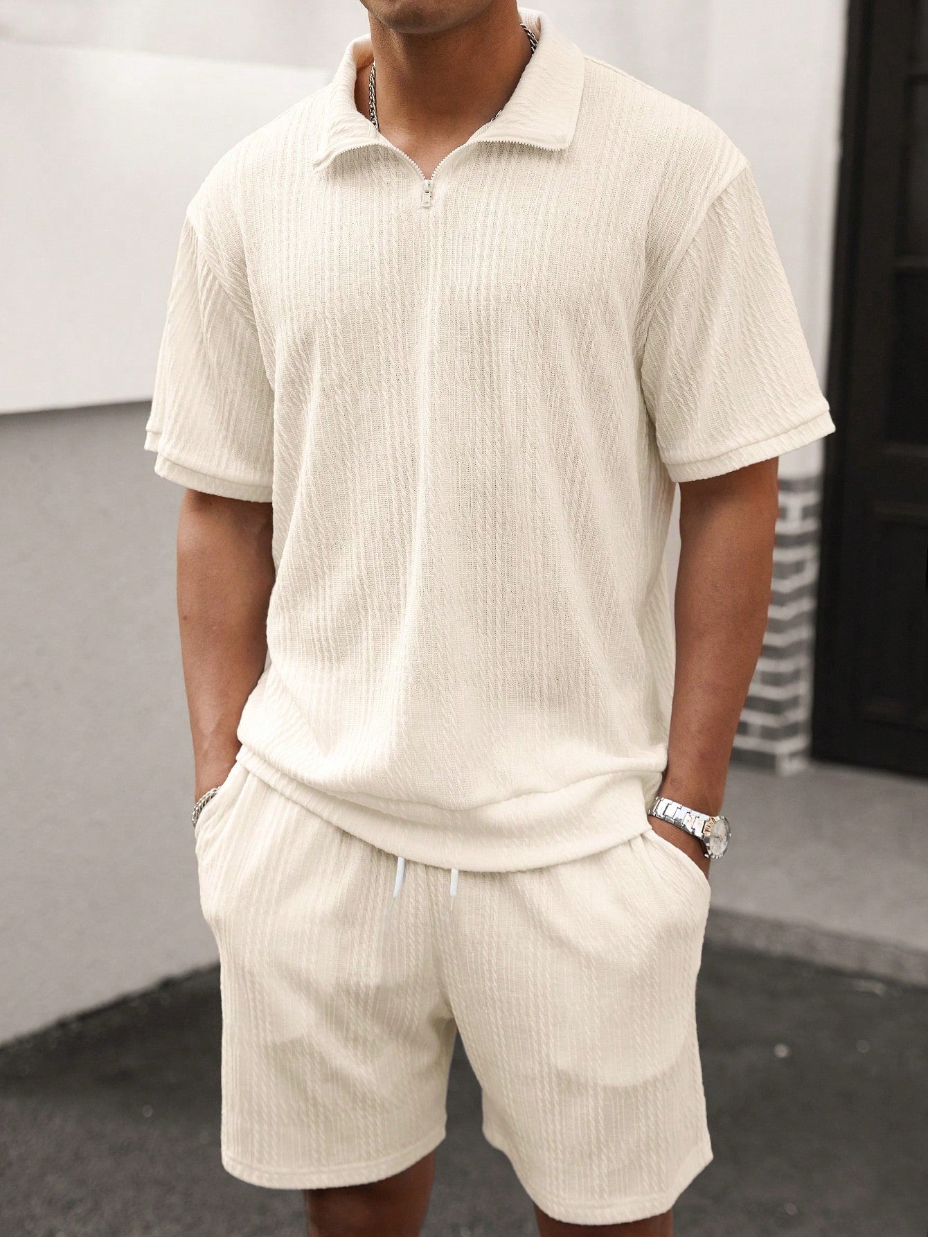 Shirt & Shorts Set - Men's Short Sleeve Two-Piece Set for Summer