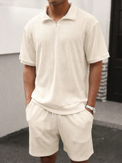 Shirt & Shorts Set - Men's Short Sleeve Two-Piece Set for Summer