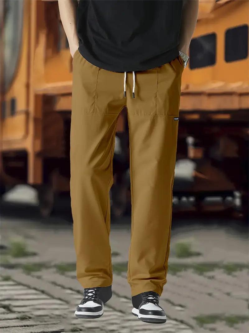 Track Pants | Drawstring | Leisure | Straight Leg Pants | Men's Trousers