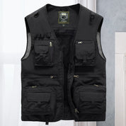 Cargo Vest - Tactical - Zip-Up - Work Vest - Mens Gilet